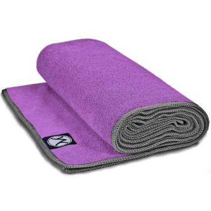 Youphoria Yoga Towel - (24"x72") - Microfiber Hot Yoga Towel, Protect Your Yoga Mat and Improve Your Grip! - Perfect for Bikram Yoga Towel, Ashtanga Yoga Towel, Hot Yoga Towel - Non Slip, Skidless If Dampened - Ultra Absorbent, Machine Washable - 100% Satisfaction Guarantee!
