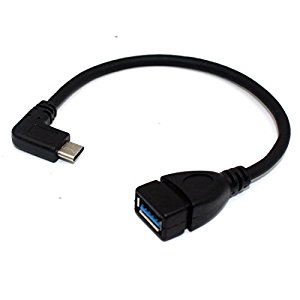 USB-C to USB 3.0 Cable - Rerii Left Angled, USB Type C Male to USB 3.0 A Female, Charging Data Cable, Cord, On The Go (OTG) for Google Pixel, Nexus 5X 6P, HTC 10, LG G5 V20, all other Type-C Devices