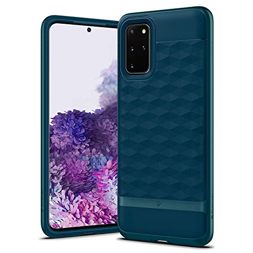 Caseology Parallax for Samsung Galaxy S20 Plus Case (2020) - 3D Pattern and Design - Aqua Green