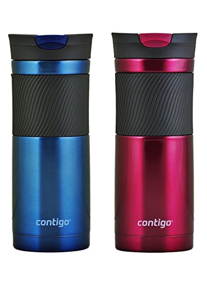 Contigo Snapseal Byron Travel Mug, 16oz - Monaco & Vivacious (2 Pack)