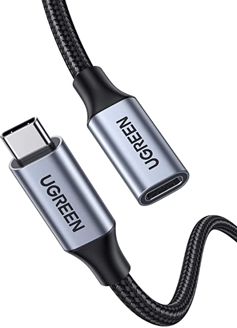 UGREEN USB Typ C Verlängerungskabel 0.5M, USB 3.1 Gen 2 Thunderbolt 3 Verlängerung Kabel USB-C 100W (20V/5A) mit 10 Gbps Sync kompatibel mit MacBook Pro, MacBook Air, Dell XPS, Galaxy S21 S20 A70 usw.