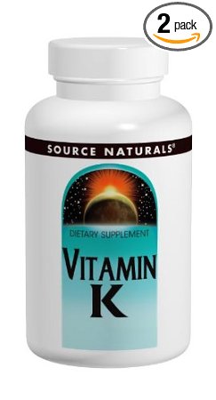 Source Naturals Vitamin K 500 Mcg, 100 Tablets (Pack of 2)