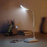 Boyon Portable Touch Control LED Desk Lamp USB Port and Power Adapter with Third Gear LED Eye Lamp 3 Watts