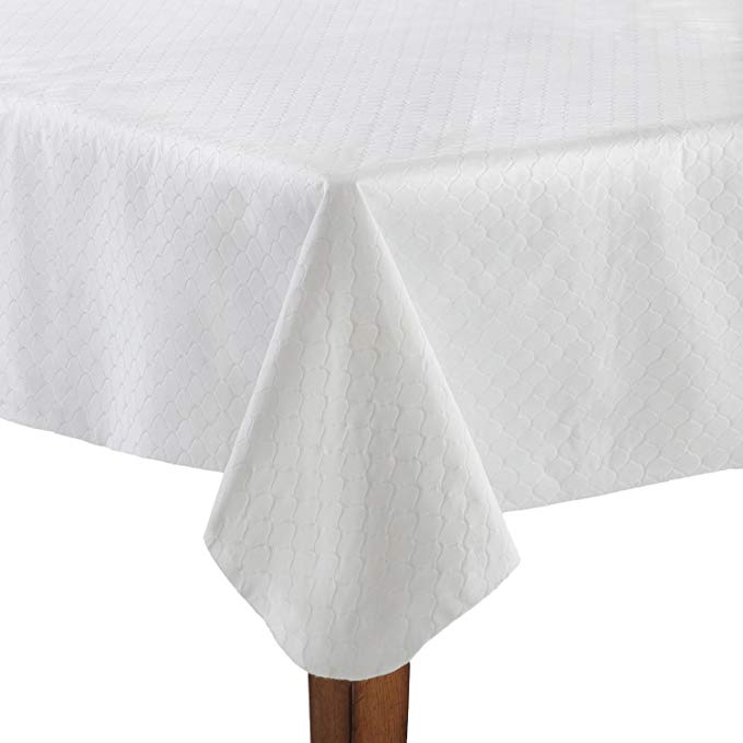 Hotel Premium Table Pad with Flannel Backed Heavy Gauge Vinyl Cut to Fit - White (52" x 70")