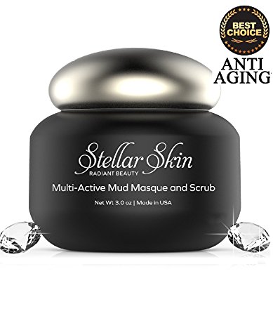 Microdermabrasion Facial Scrub and Mask in One, Best Mud Mask For Facial Treatment, Anti-Aging Mineral Formula Masque, Remove Wrinkles, Acne & Blemishes, Exfoliate, Moisturize