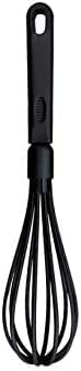 Winco NC-WP, 12-Inch Black Nylon Whisk, Heat Resistant, Black Egg Frother, Milk & Egg Beater, BPA Free Balloon Whisk