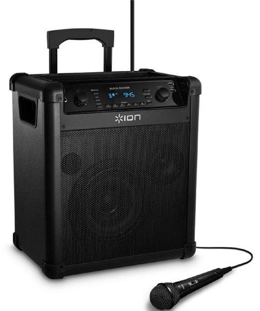 ION Audio Block Rocker IPA76C  50 Watt Portable Bluetooth Sound System with Microphone and Power Bank