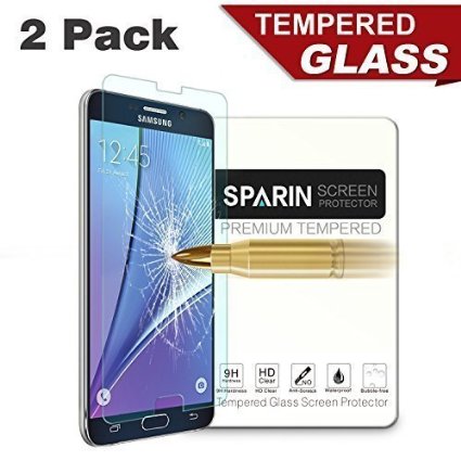 2 Pack Galaxy Note 5 Screen Protector 3mm  25D Tempered Glass SPARIN Bubble-Free Repeatable Installation Glass Screen Protector for Samsung Galaxy Note 5 Lifetime Warranty