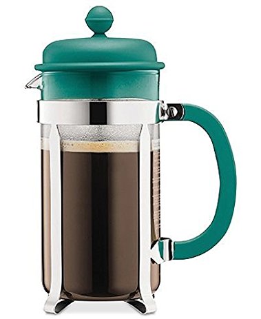 Bodum 1918-159B Caffettiera Coffee Maker, 8 Cup/1.0 L/34 oz, Turquoise