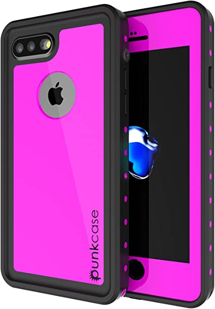 iPhone 7s Plus Waterproof Case, Punkcase [StudStar Series] [Slim Fit] [IP68 Certified] [Shockproof] [Dirtproof] [Snowproof] Armor Cover for Apple iPhone 7 Plus & 7s   [Pink]