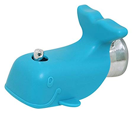 Regalo Whale Soft Rubber Universal Bath Spout Cover Safety Guard with Shower Diverter, Blue