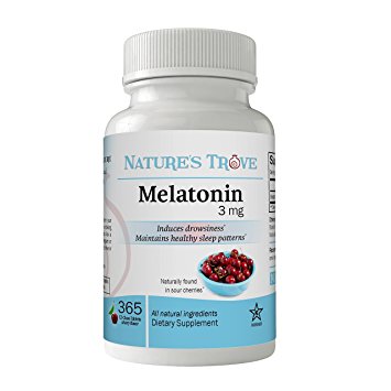 Melatonin 3mg by Nature's Trove - 365 EZ Chew Tablets Cherry Flavor