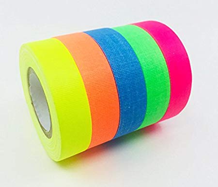 Gaffer Power Spike Tape - Premium Grid and Line Striping Adhesive Tape | Dry Erase Tape for Whiteboard | Art Tape| Pinstripe Tape for Floors, Stages, Sets, Metal | 5 Colors - Blue, Red, Green, Yellow,