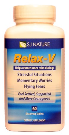Relax-V - 60 Tablet Bottle Value Pack (Sudden Anxiety - Momentary Stress. Relief. - All Natural Stress Remedy Quickly Starts Relieving Anxiety, Stress, Nervousness, Irrational Fear, Mood Swings, Fear of Flying)