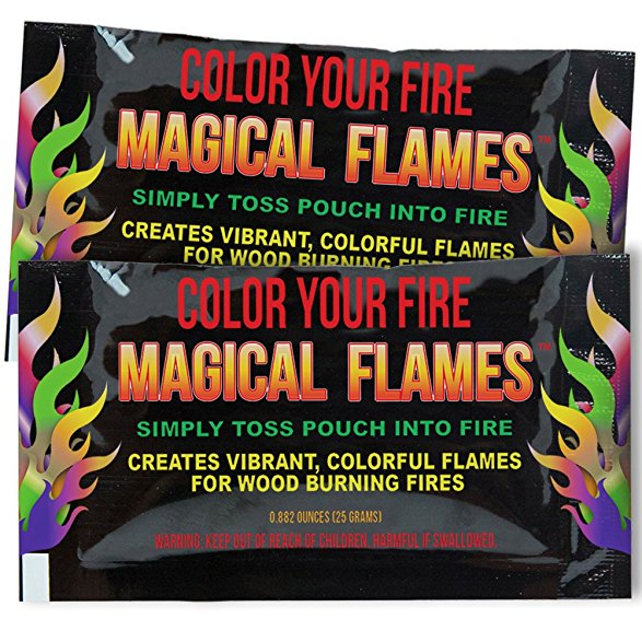Magical Flames 50-pack: TWICE THE COLOR, half the price! Creates Vibrant, Rainbow Colored Flames