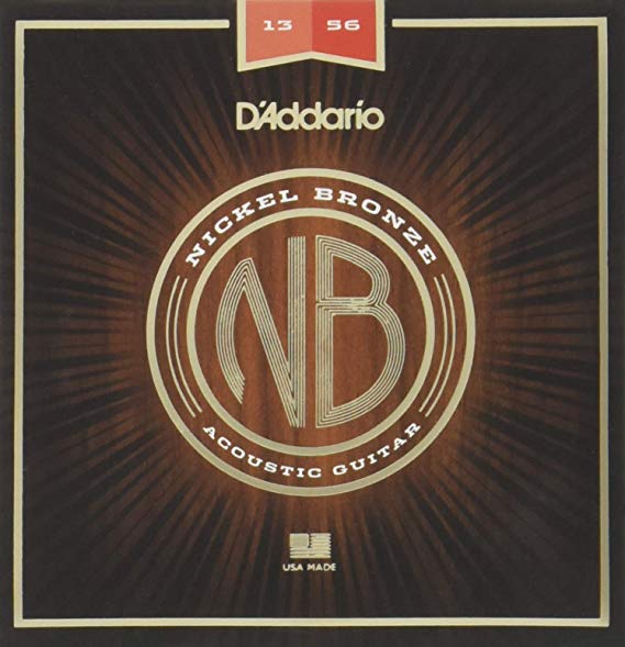 D'Addario Nickel Bronze Acoustic Guitar Strings, Medium, 13-56