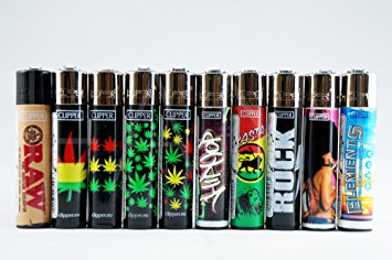 Clipper 10 Refillable Mixed Designs Lighters