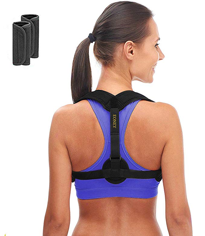 Eoney Back Corrector for Man and Women-Effective and Comfortable Adjustable Back Shoulder Clavicle Support Back & Neck Pain Relief