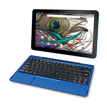2018 RCA Viking Pro 2-in-1 10.1" Touchscreen High Performance Tablet Laptop PC, Intel Quad-Core Processor, 1G RAM, 32GB HDD, Detachable Keyboard, Webcam, Android 5.0 Lollipop, Blue