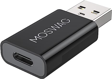 MOSWAG USB C Female to USB Male Adapter, USB C to USB Adapter Compatible with Apple MagSafe Charger, Watch Series Ultra/8/7/se, iMac, MacBook Pro, MacBook, Laptops, PC, Computers and More