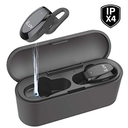 iLuv TrueBTAir, True Wireless Stereo in-Ear Earbuds with Charging Case, Smart Pairing Technology, HD Sound, 20 Hour Total Play Time, Ergonomic Design, IPX4 Water Resistance, and Hands-Free Talking