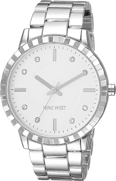 Nine West Women's Crystal Accented Bracelet Watch