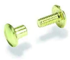 Tandy Leather Screw Post 3/8" (10 mm) Solid Brass 10/pk 1291-01