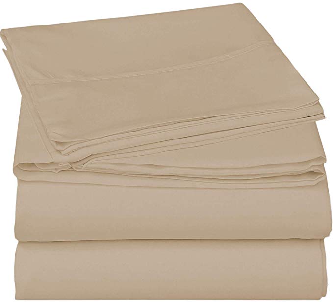 Mayfair Linen 800 Thread Count Sand King Duvet Cover Set, 100% Long Staple Egyptian Cotton Quilt Cover King/Cal King Size, Silky Soft, Breathable with Hidden Zipper Closure.