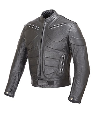 Men Motorcycle Biker Armor Leather Jacket by Xtreemgear Black