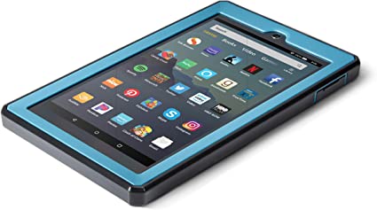 Nupro Heavy Duty Shock-Proof Standing Cover with Screen Protector For Fire 7 Tablet, Twilight Blue