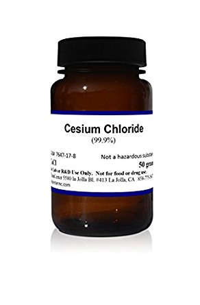 Cesium Chloride, Loose Crystals(NOT PILLS!), 99.9%, 50 grams