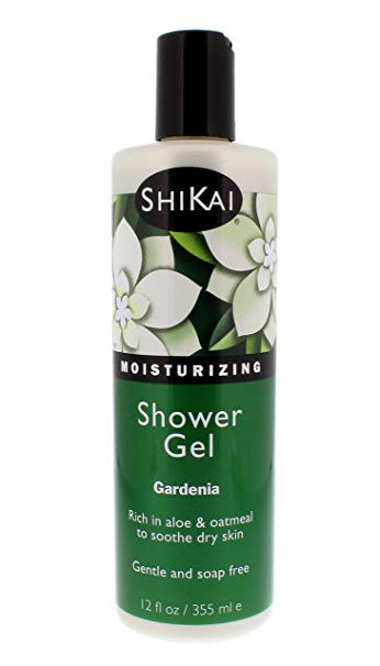 Shikai - Daily Moisturizing Shower Gel, Rich in Aloe Vera & Oatmeal That Leaves Skin Noticeably Softer & Healthier, Relief For Dry Skin, Gentle Soap-Free Formula (Gardenia, 12 Ounces)