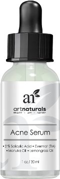 Art Naturals Anti Acne Serum Treatment 30ml- Dermatologist Tested Product Made with Revolutionary Evermat and Organic Ingredients to Help Control and Get Rid of Acne - Best Pore Minimizer -For all Ages