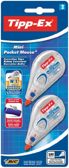 Tipp-Ex Mini Pocket Mouse Correction Tape - Pack of 2