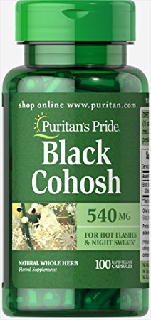 Puritan's Pride Black Cohosh 540 mg-100 Capsules