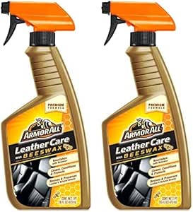 Armor All Car Leather Cleaner Spray, Beeswax Leather Care Spray for Cars, Trucks, Motorcycles, 16 Oz Each (Pack of 2)