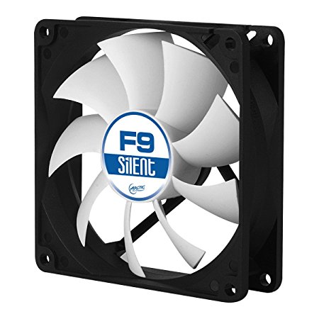 ARCTIC F9 Silent, 90 mm 3-Pin Fan with Standard Case and Higher Airflow, Quiet and Efficient Ventilation