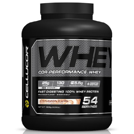 Cellucor Cor-Performance 100 Whey Protein Powder with Whey Isolate Cinnamon SwirlG4 4 Pound