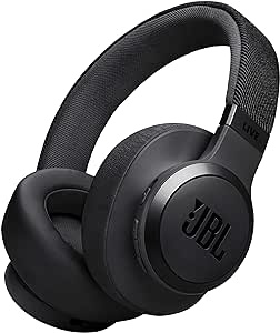 JBL Live 770NC Wireless Over-Ear Headphones with Noise Cancelling Technology and up to 65 hours Battery Life, in Black