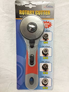 Rotary Cutter 60mm By Dafa for Cutting Paper Cardstock Fabric Leather in the Home, Office and Studio