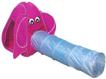 Elephant Animal Tent Play Dome & Kids Tunnel Tube Children Playtent