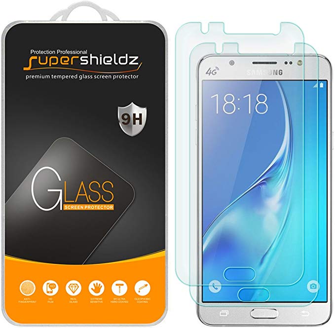 (2 Pack) Supershieldz for Samsung Galaxy J5 (2015 Version) Tempered Glass Screen Protector, 0.33mm, Anti Scratch, Bubble Free