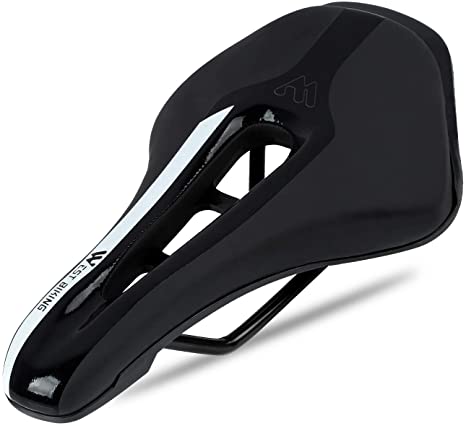 Ultralight Non-Slip Water-Resistant Bike Saddle, Extra Comfort Soft Bicycle Cushion with Breathable Design for Men Women Road Cycling Seat