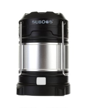 SUBOOS Ultimate Rechargeable LED Lantern and Power Bank - The Most Professional LED Lantern- Great For: Camping, Hiking, Workshop, Auto Emergencies - Collapses - Lightweight- Dimmer - Super Bright - Soft Bright - Red Emergency Flasher - Night Vision (Red) - 2 Battery Options(All Batteries Included)