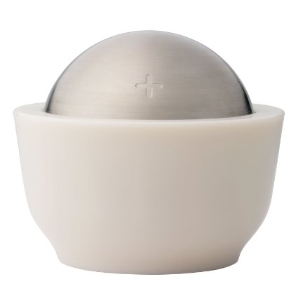 Chef'n Dash Salt Cellar with Flip Top Cover, Coconut