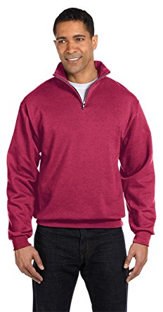 Jerzees Adult Nublend Quarter Zip Cadet Collar Sweatshirt 995 Forest