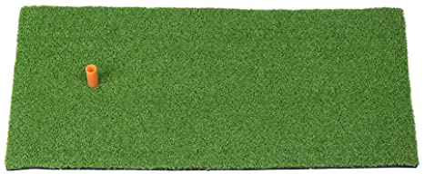 SkyLife Golf Mat 12’’x24’’ Residential Practice Hitting Grass Mat with Removable Rubber Tee Holder, Home Backyard Garage Outdoor Practice