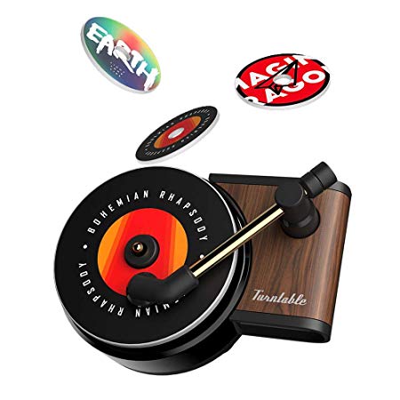 Leegoal Car Air Vent Fragrance Diffuser, Vintage Record Player Aromatherapy Diffuser Decor Vent Clip Car Air Freshener Aroma Perfume Diffuser Suitable for All Car