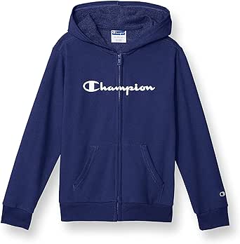 Champion Boys' Zip-up Hoodie, Kids' Sweatshirt, French Terry, Classic Script