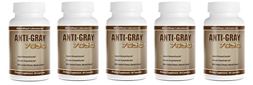 Anti-Gray Hair 7050 60 Capsules Per Bottle (5 Bottles)